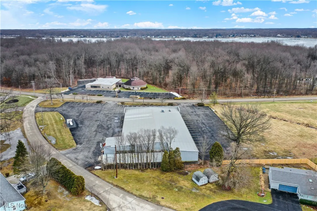 Drone / aerial view with a view of trees