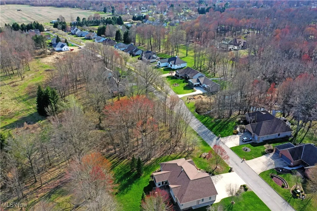 Aerial view with a residential view