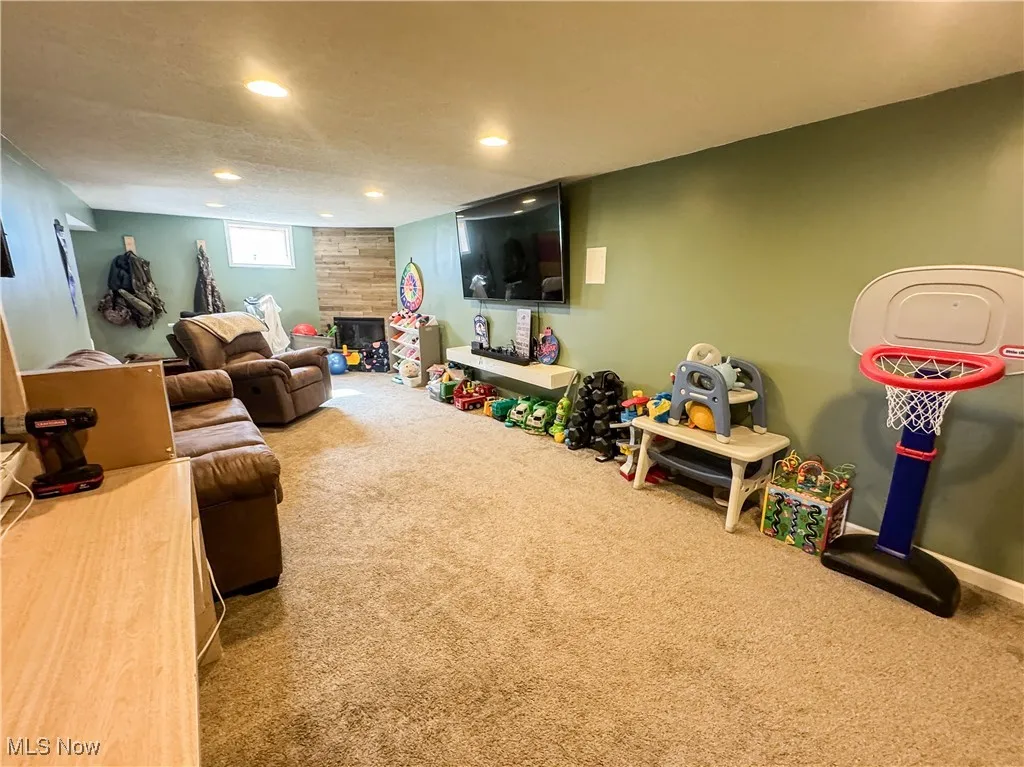 family/ rec room in basement