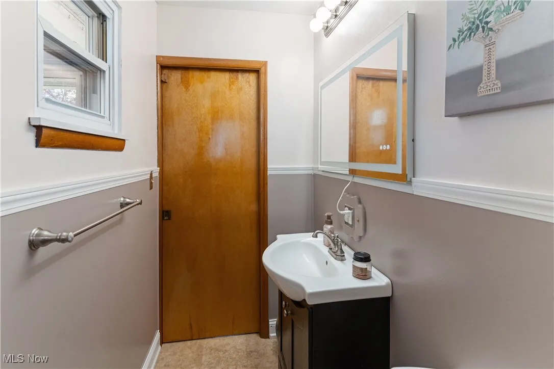 Half bath with vanity