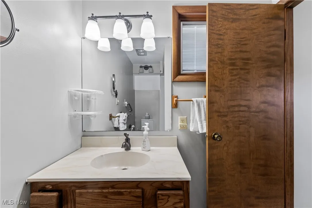 Bathroom featuring vanity