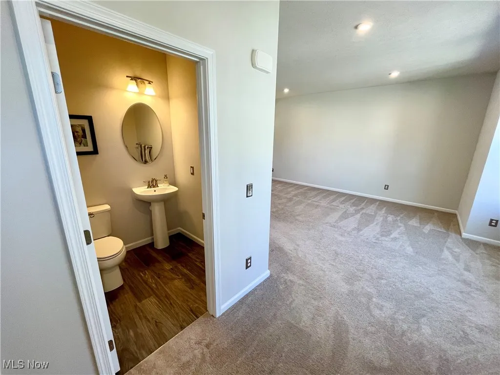 Half bathroom in living room
