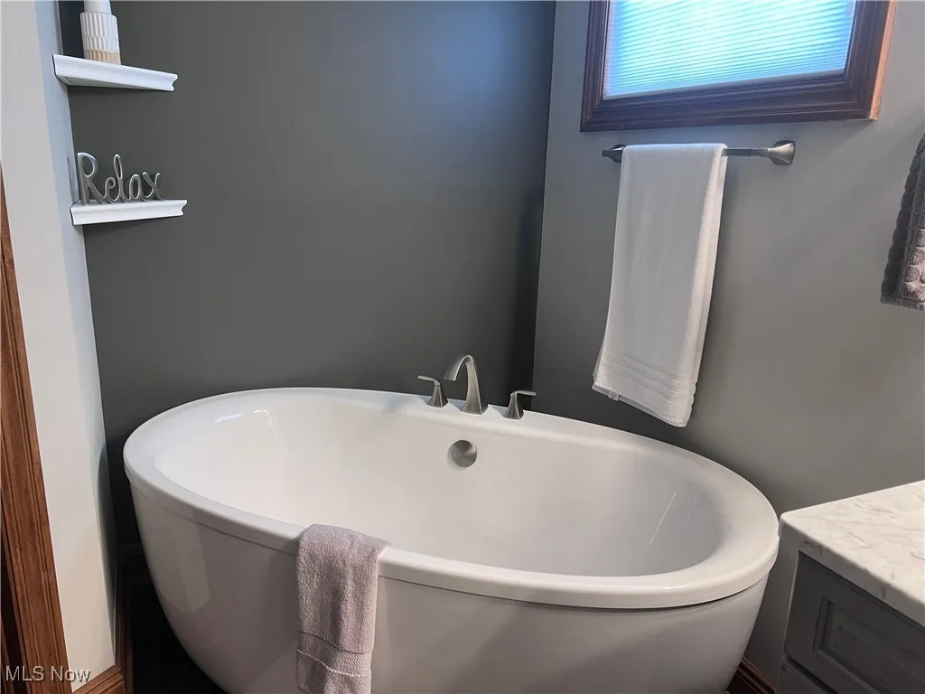 Large soaking tub
