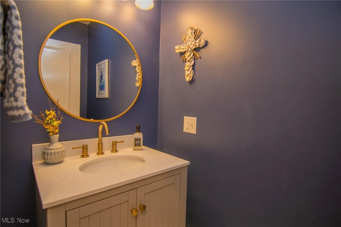 Bathroom featuring vanity