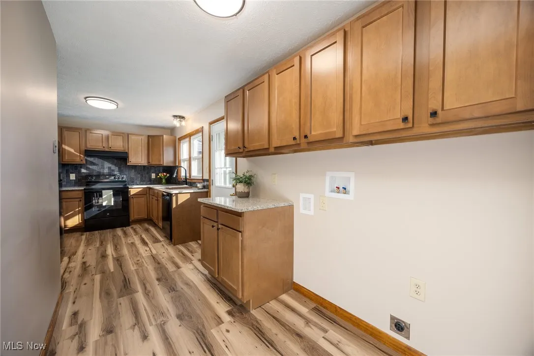 Washer dryer hookup located on main level.