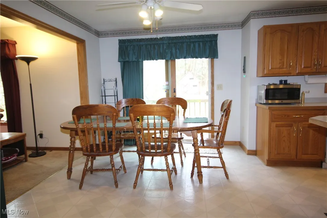 Dining area of eat in kitchen