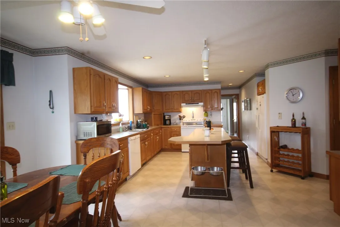 Dining area of eat in kitchen