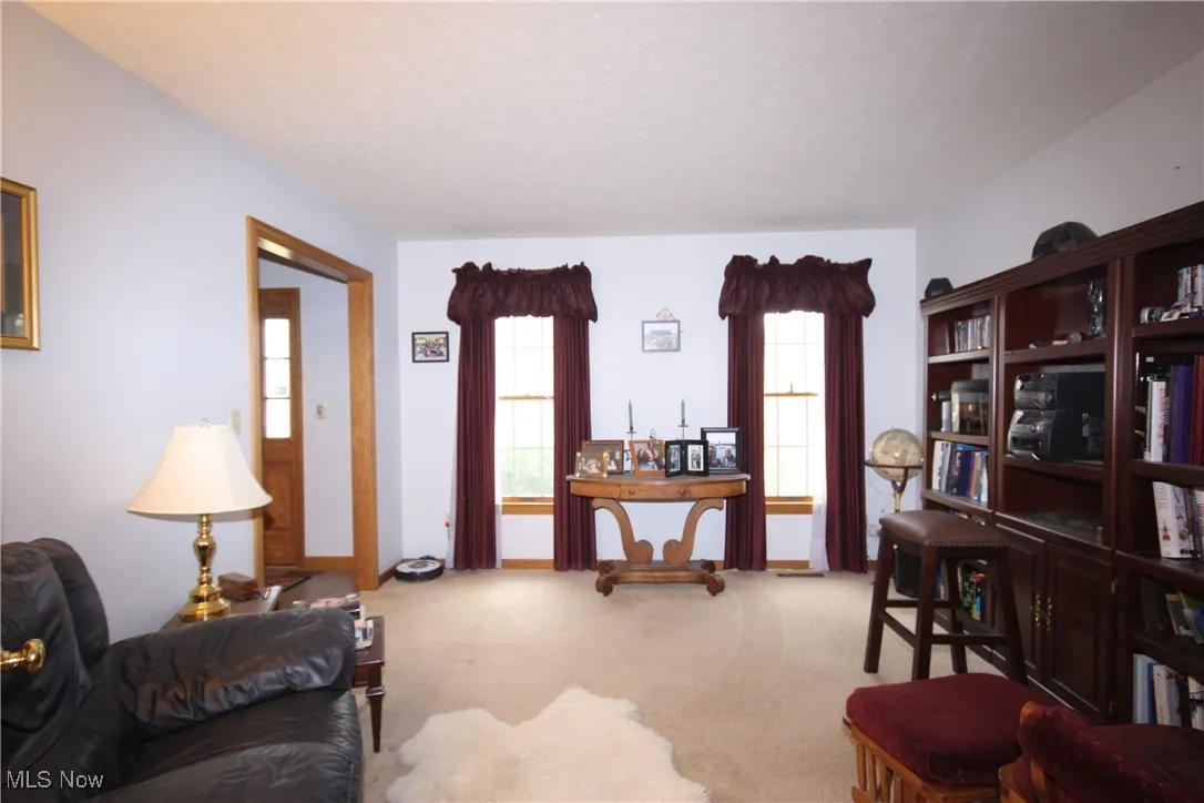 Living room being used by current owner as a library