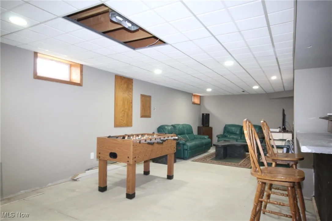 Basement rec room