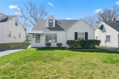 View of front of home with a front yard