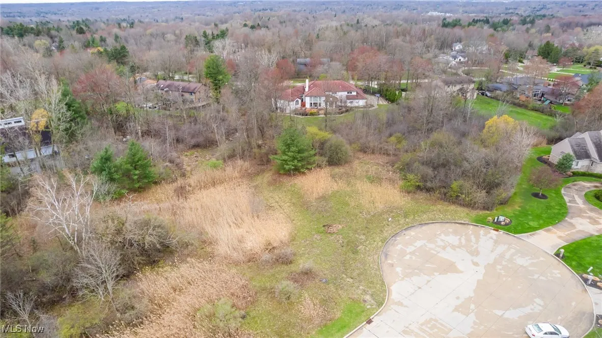 Bird's eye view with a residential view