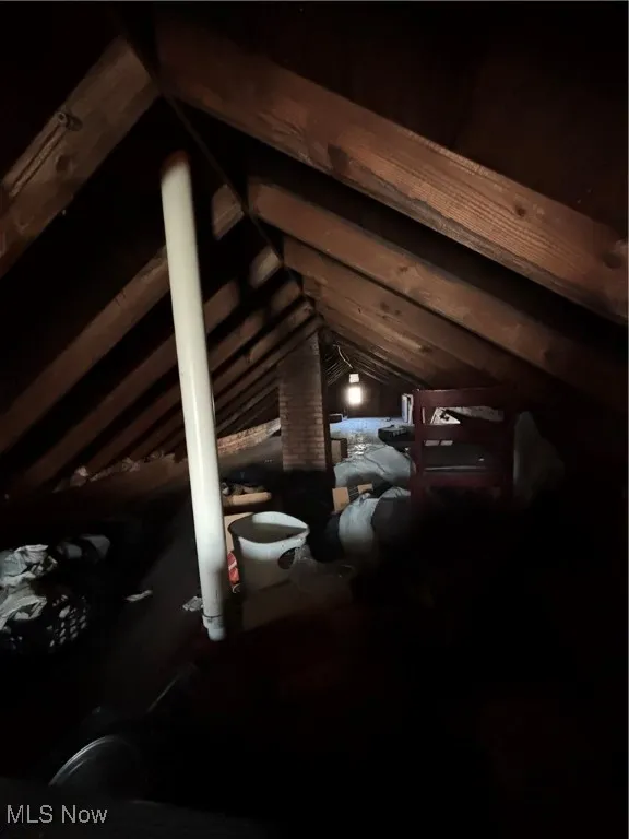 View of unfinished attic