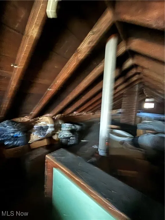 View of unfinished attic