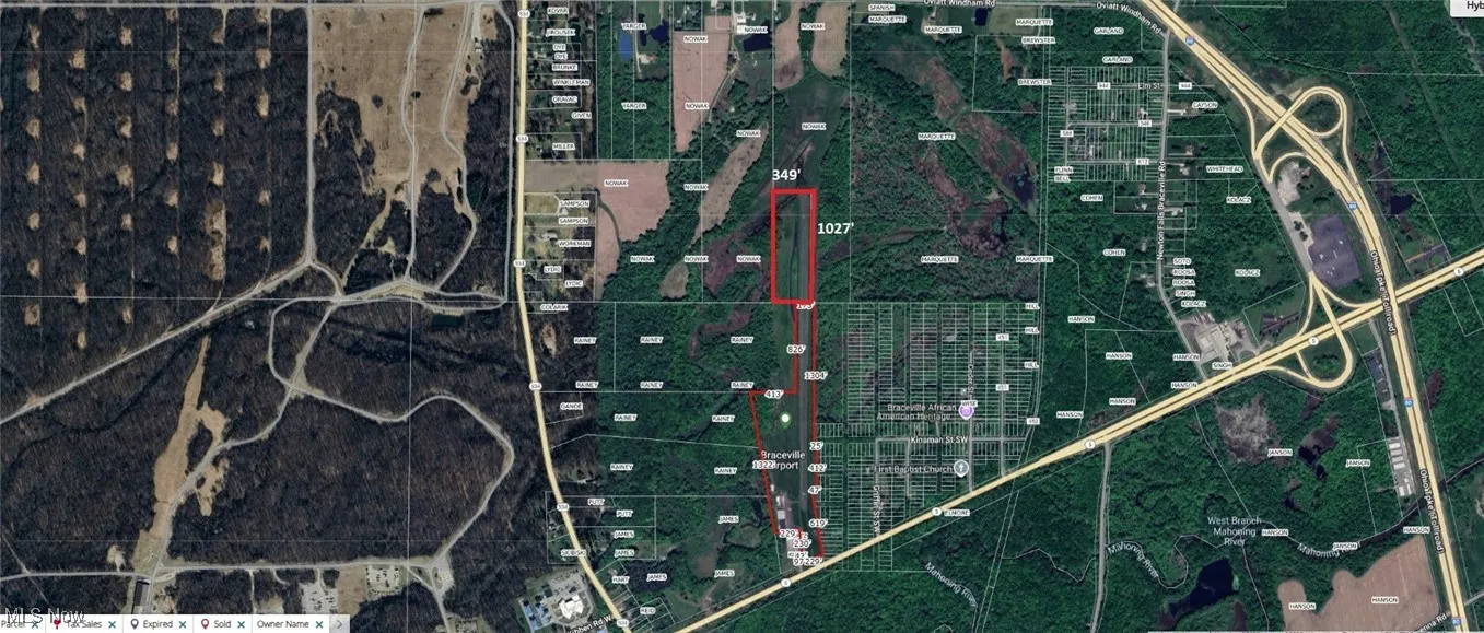 Map / location with property parcel outlined 2 parcels