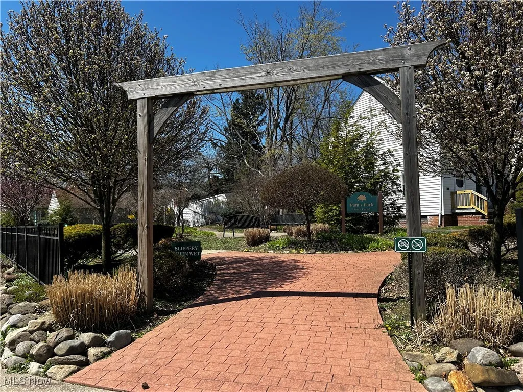 Across the street from an adorable community park
