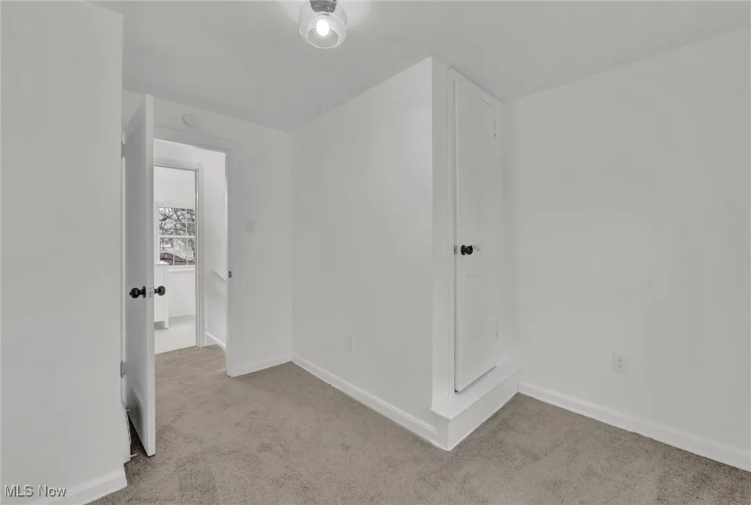 Additional living space with baseboards and carpet