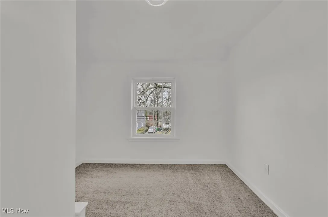 Unfurnished room featuring baseboards and carpet