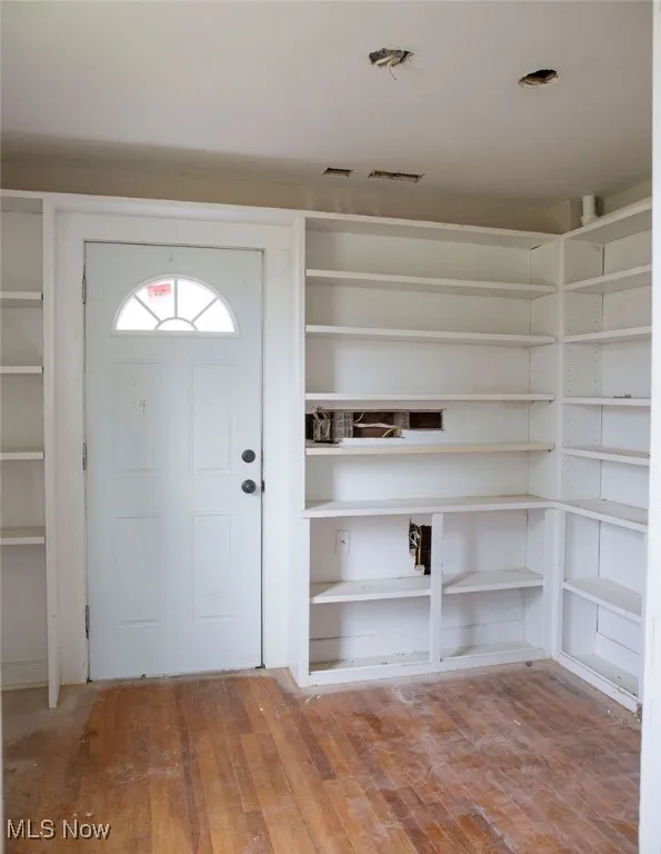 Entryway featuring wood finished floors
