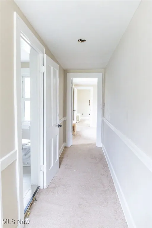 Hall with carpet floors