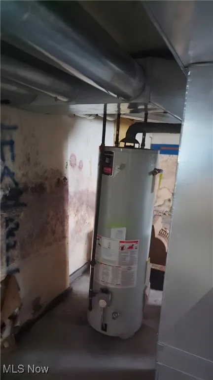 Utility room with gas water heater
