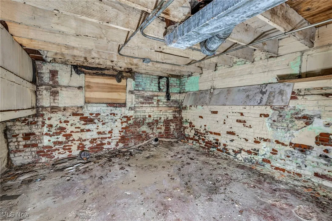 View of unfinished basement