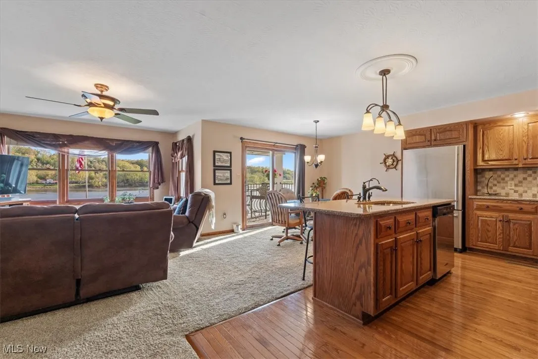 Open concept great room feel