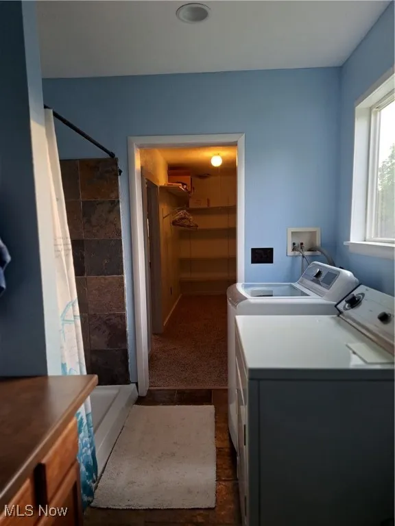 Laundry area in master bathroom