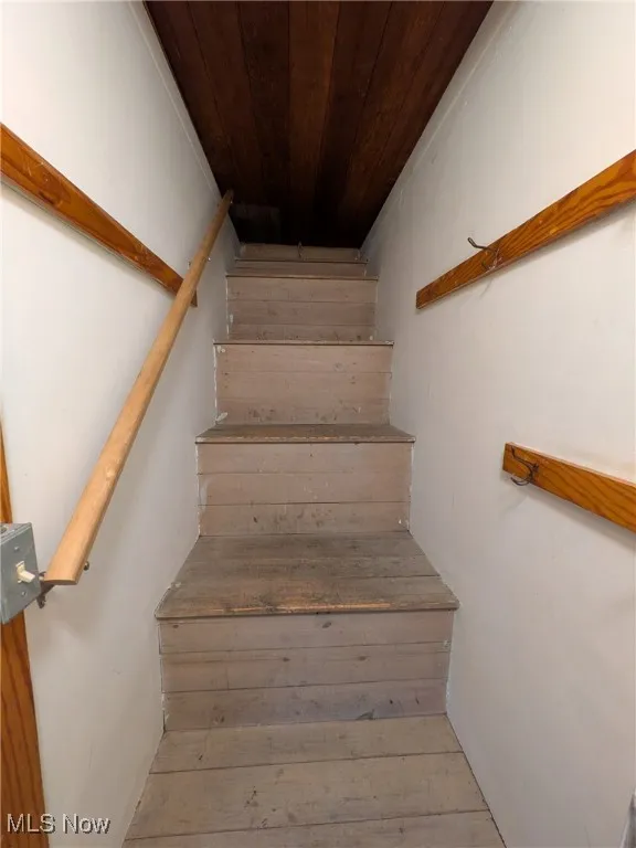 Stairs to 3rd floor attic storage or expansion space