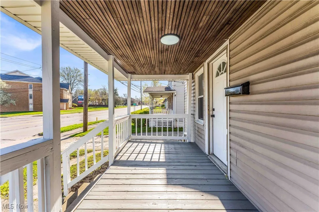 Deck with covered porch