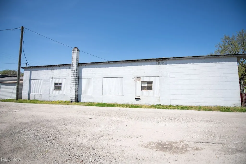 Side view of commercial building
