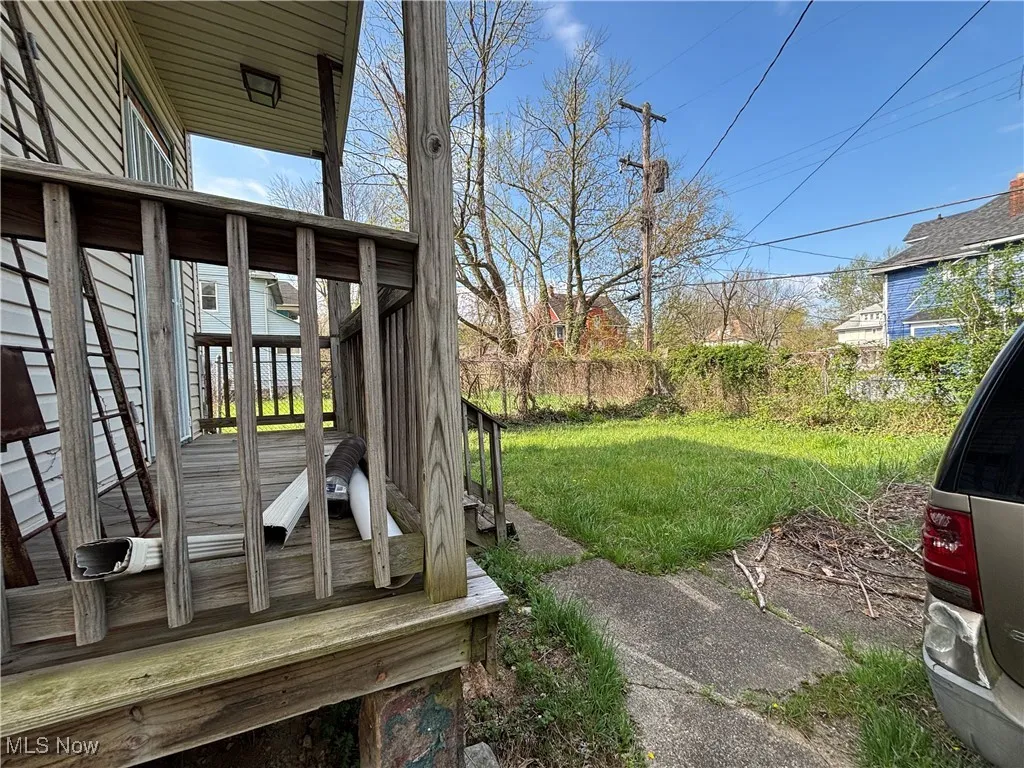 View of yard featuring a deck