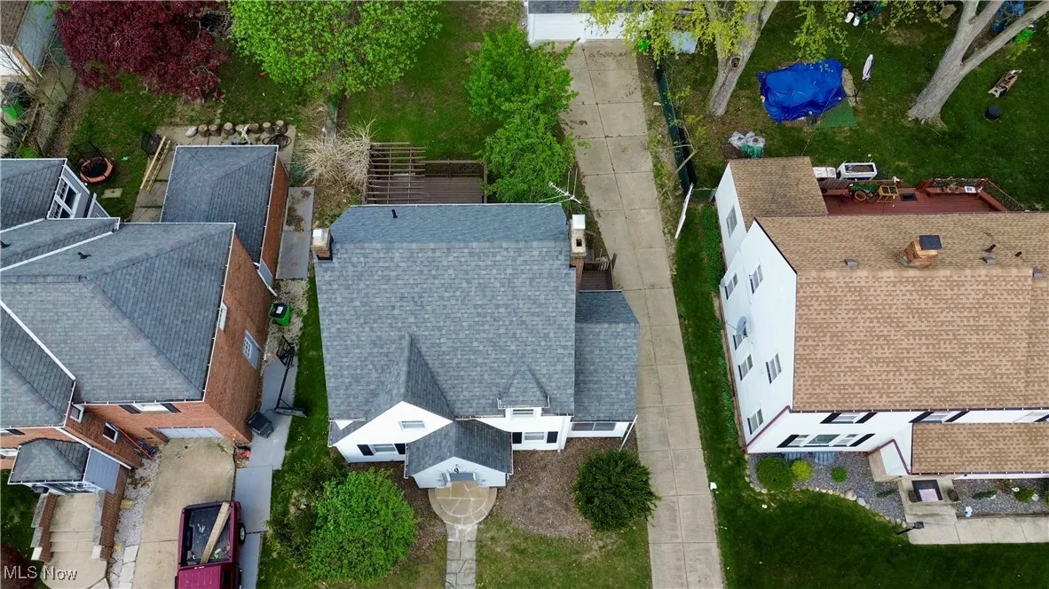 Birds eye view of property