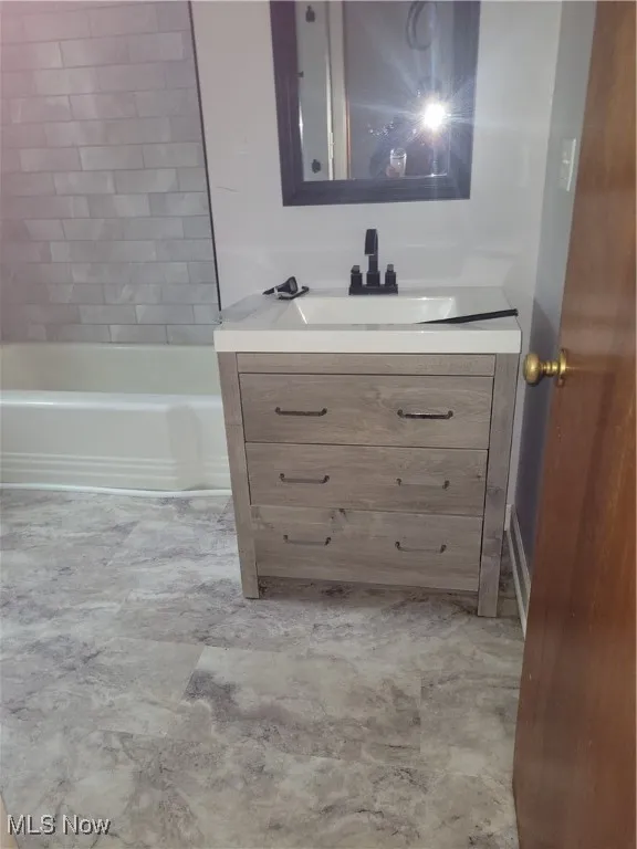 Bathroom featuring vanity