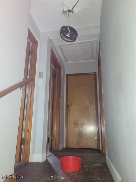 Hall with baseboards
