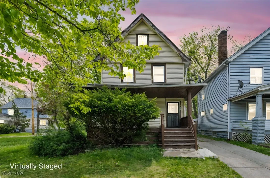 View of front of house featuring covered porch