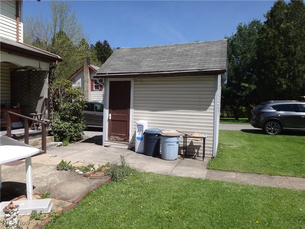 View of  shed for all of your lawn/garden implements