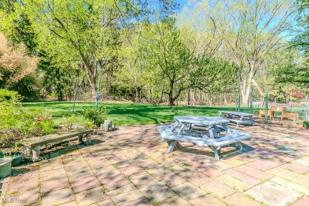 View of patio featuring outdoor dining area