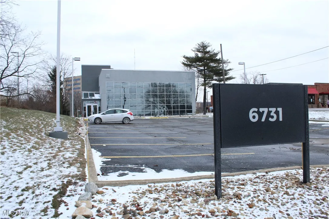 Exterior details featuring parking