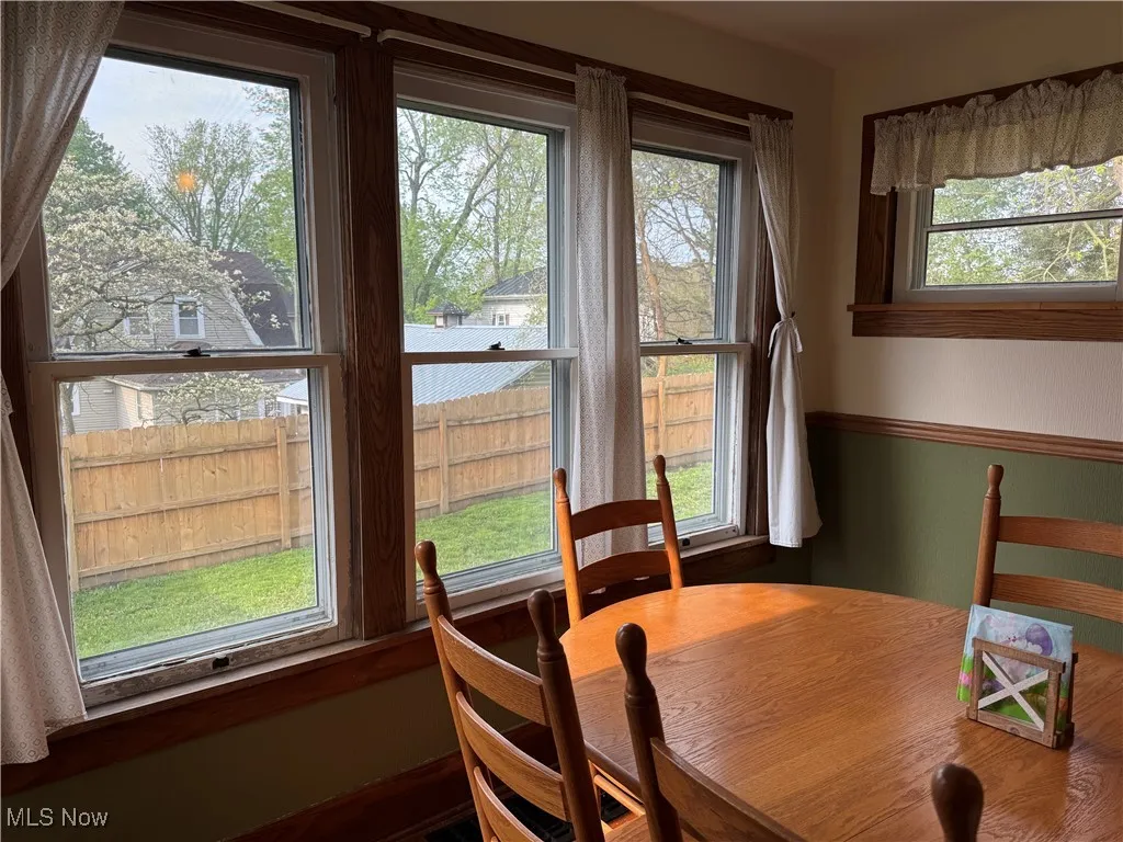 Dining space with a wealth of natural light