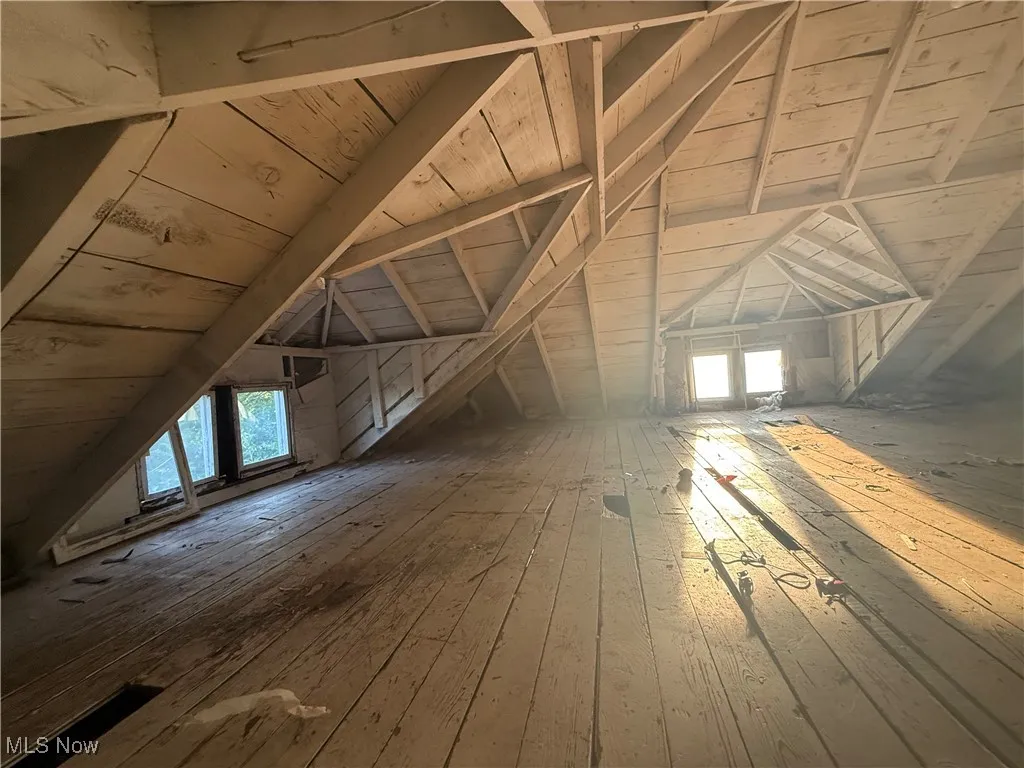 Attic with plenty of natural light