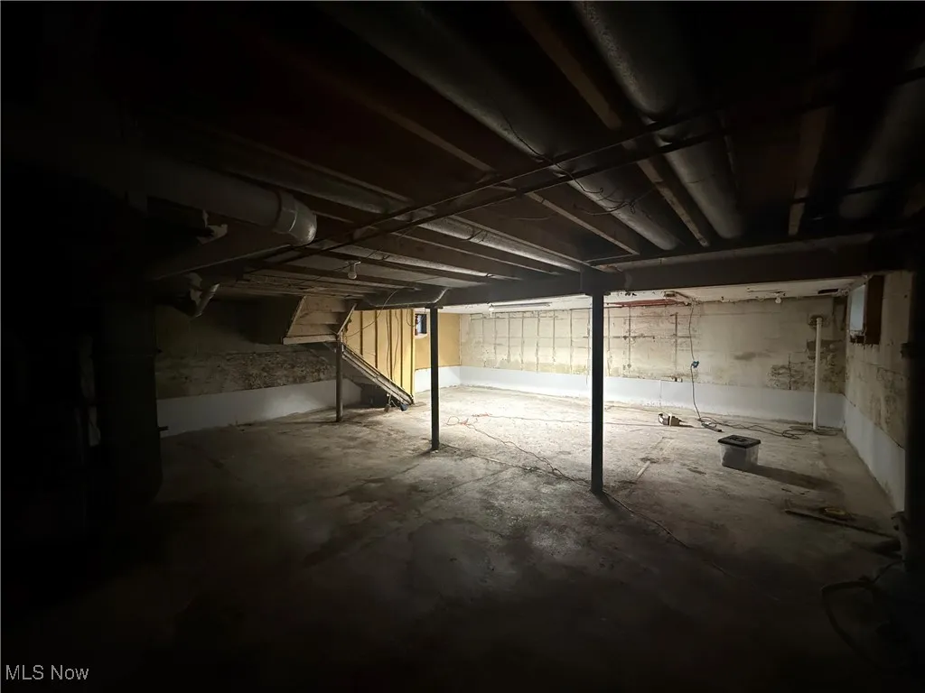 View of unfinished below grade area