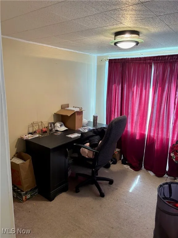 Office space with carpet
