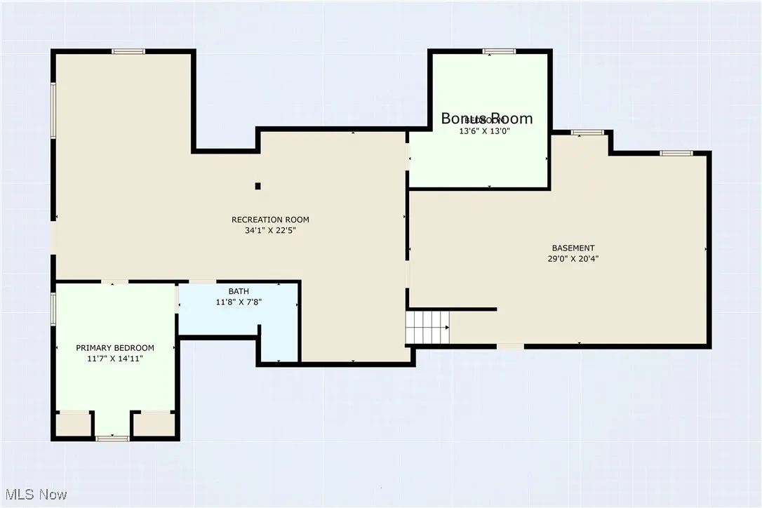 Lower level floor plan