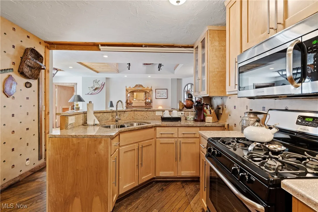 Another view of the updated kitchen the front unit