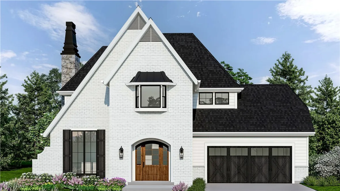 Optional Rendering - A-1 Limewashed Brick White - One of 8 Choices