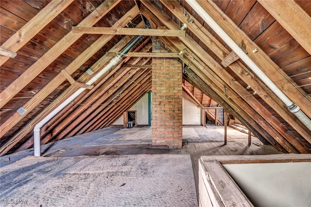 View of unfinished attic