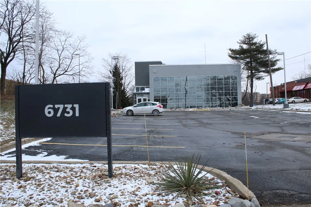 Exterior details featuring parking