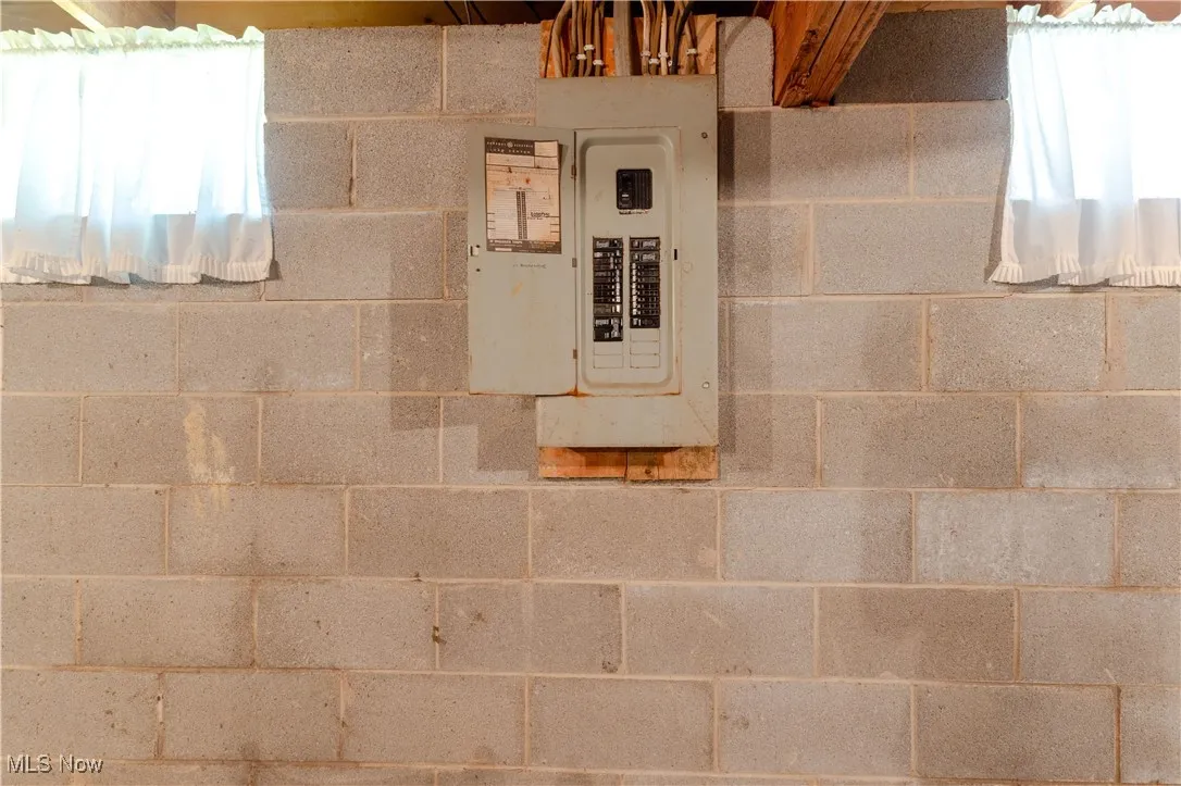 Utility room with electric panel
