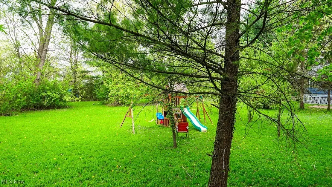View of yard featuring a playground