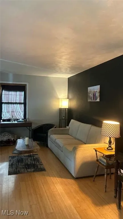 Living room with bamboo flooring